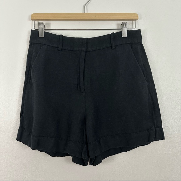 2/$20 J. Crew Black Linen Blend Shorts Women's Size 4 - Picture 1 of 6